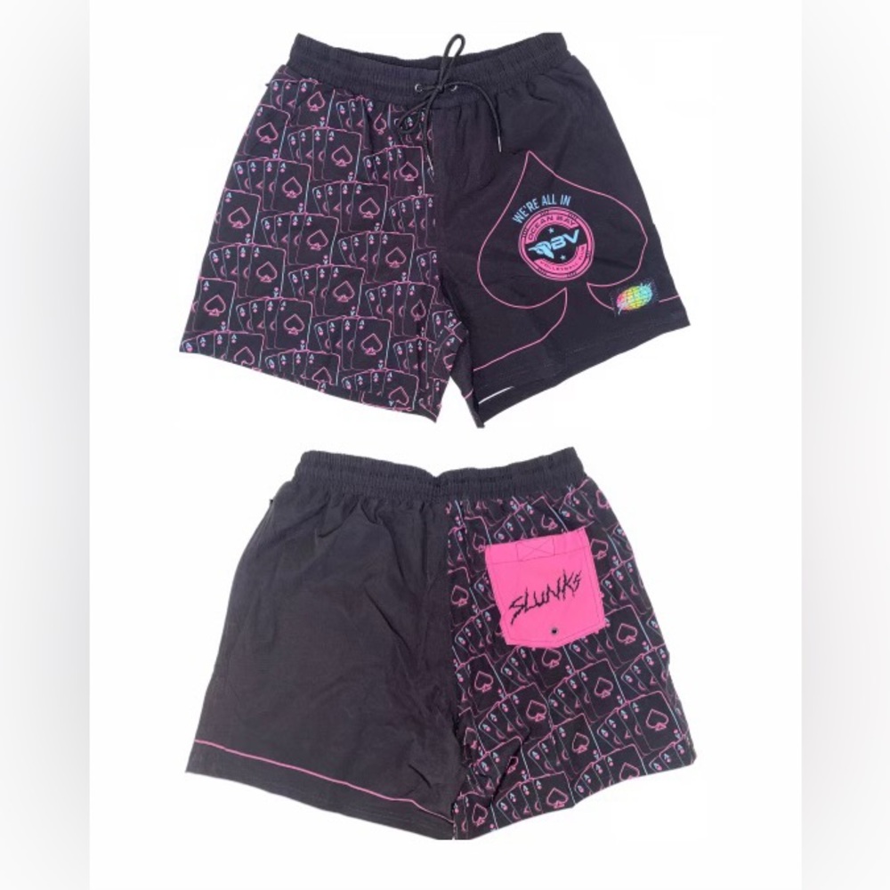 Ocean Bay Volleyball (OBV) 2024 Limited Edition SLUNKS (Poker Pattern). Size Med